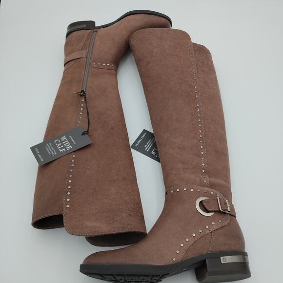 Vince Camuto Women's Poppidal Wide-Calf Stretch Riding Boots NEW Size 5 - Picture 2 of 10